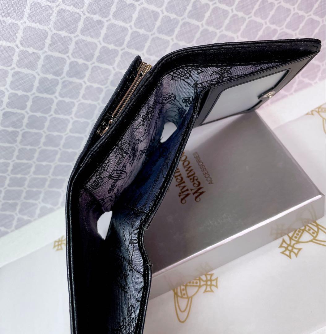 【☆内柄も素敵☆】Vivienne Westwood 三折財布 マットブラック