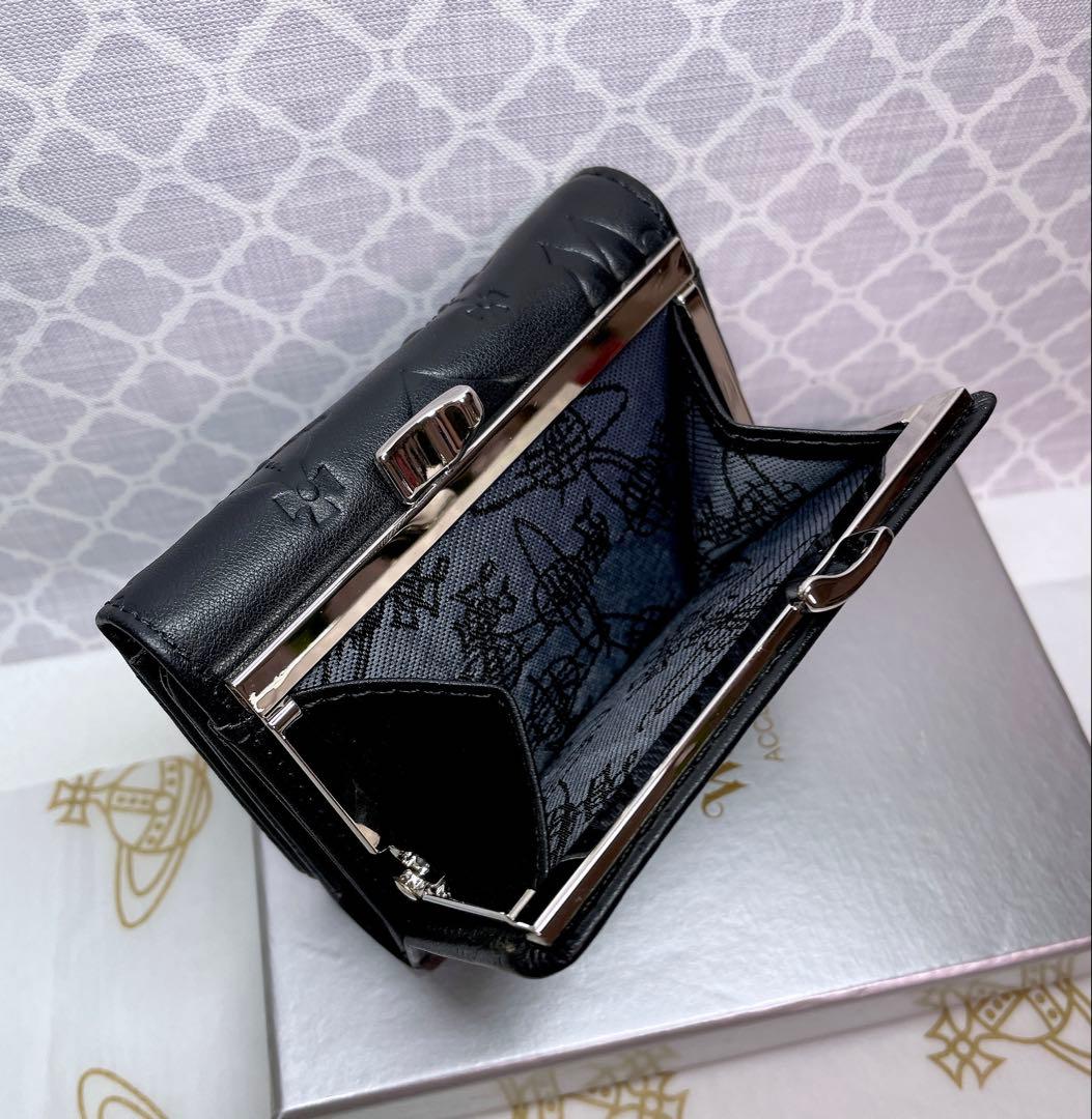 【☆内柄も素敵☆】Vivienne Westwood 三折財布 マットブラック