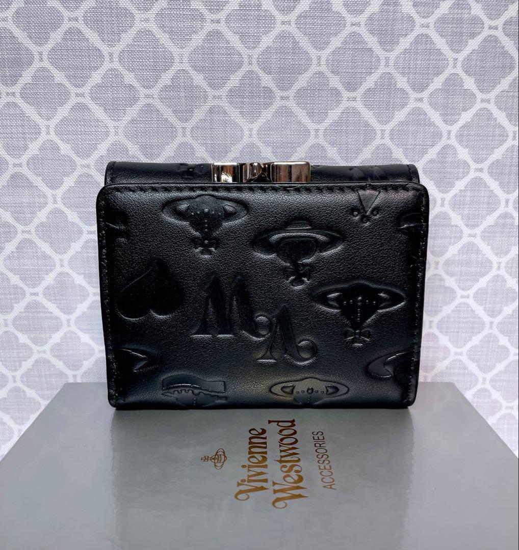 【☆内柄も素敵☆】Vivienne Westwood 三折財布 マットブラック