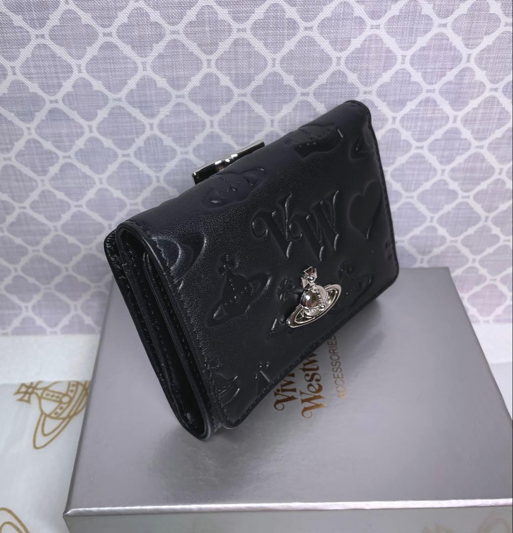 【☆内柄も素敵☆】Vivienne Westwood 三折財布 マットブラック