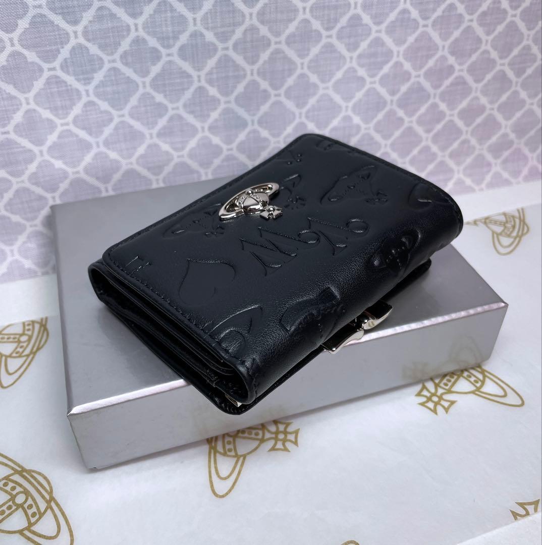 【☆内柄も素敵☆】Vivienne Westwood 三折財布 マットブラック