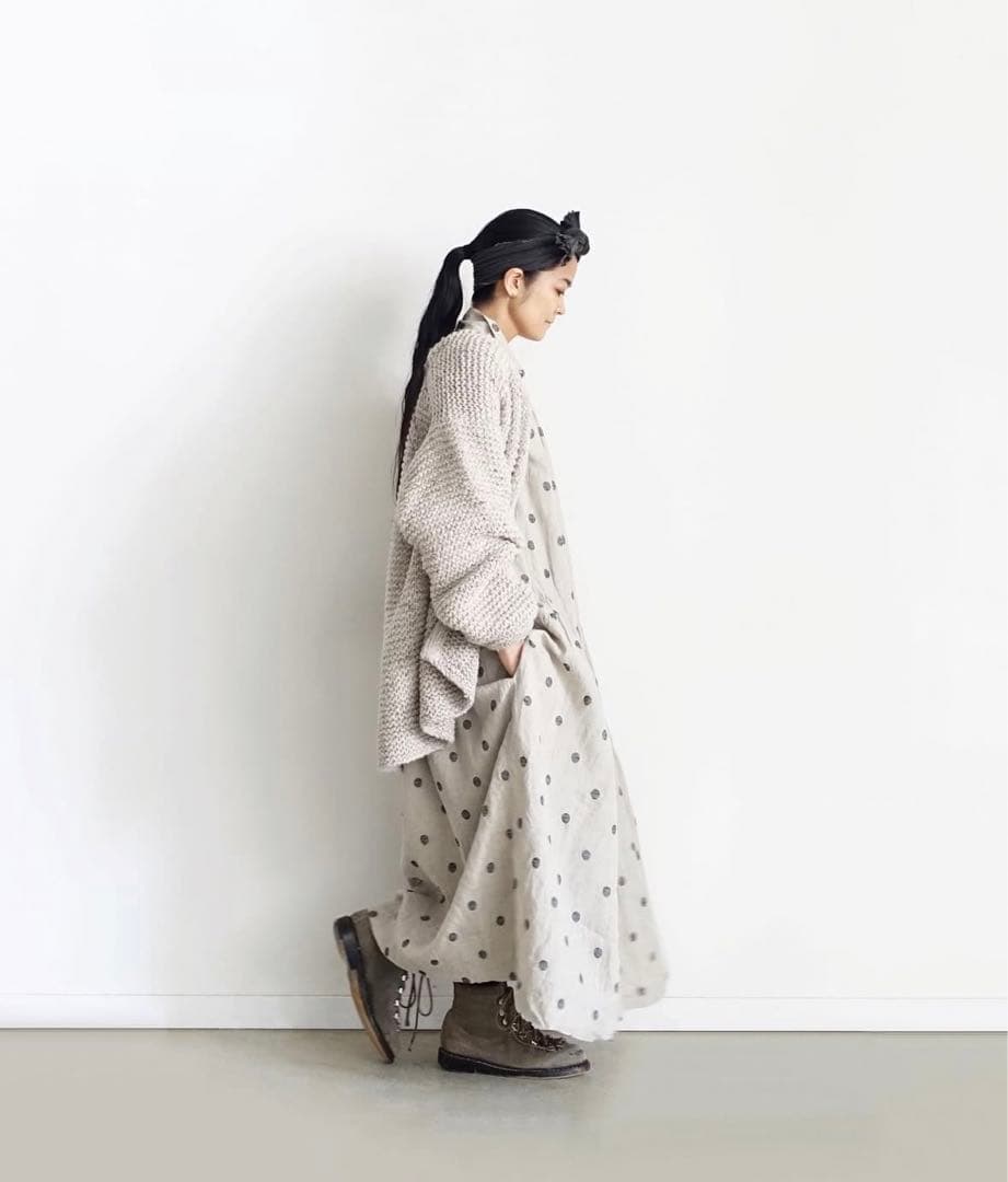 ICHI Antiquite's ウール アンゴラ ロングカーディガン　ニット
