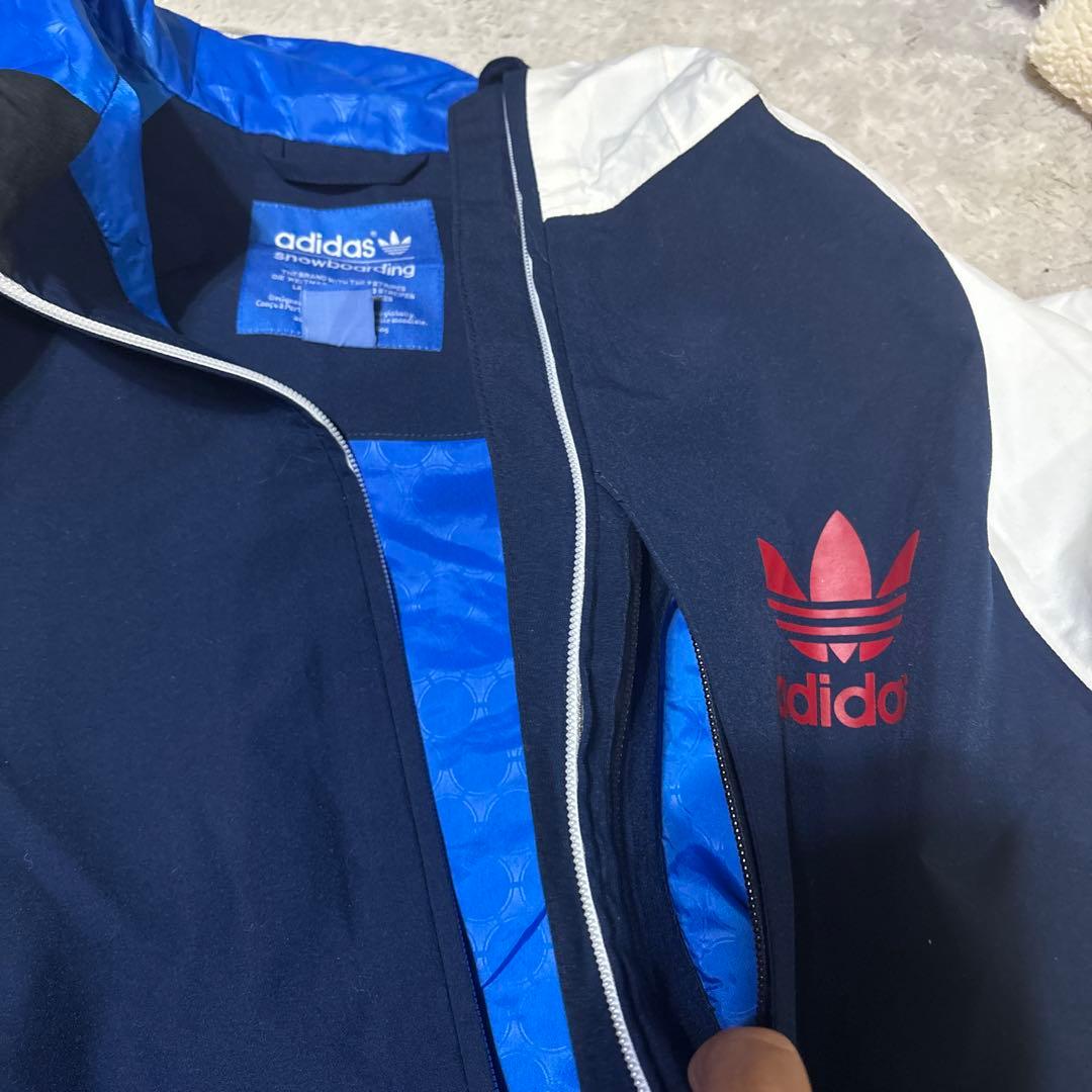 adidas スノボジャケット ネイビー/ホワイト