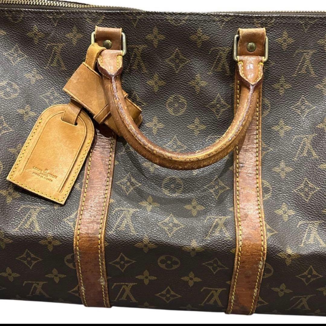 【鑑定済】Louis Vuitton ボストンバック　モノグラム キーポル50
