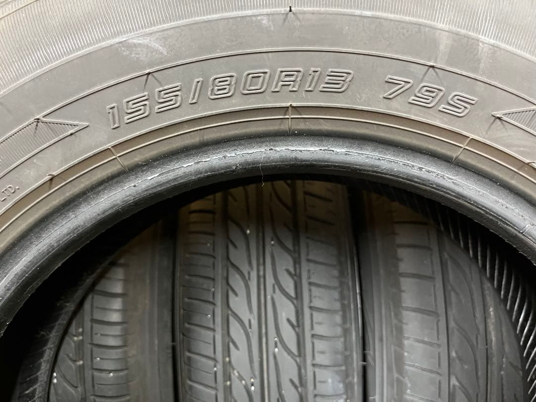 155/80R13 夏タイヤ、ラジアルタイヤ4本・軽自動車用　中古