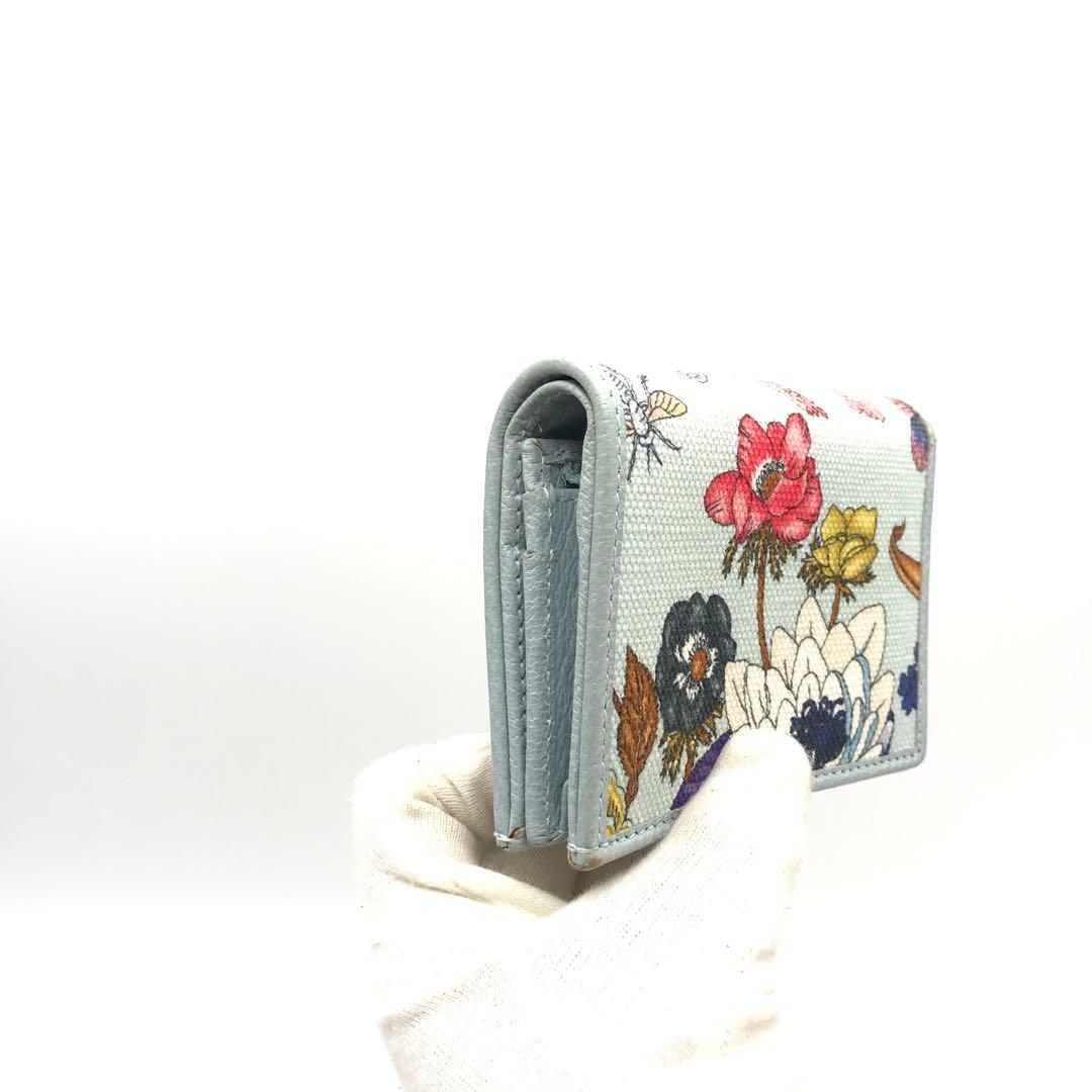 正規品　新品同様　グッチ財布　グッチ折り財布　　ggマーモント グッチフローラ