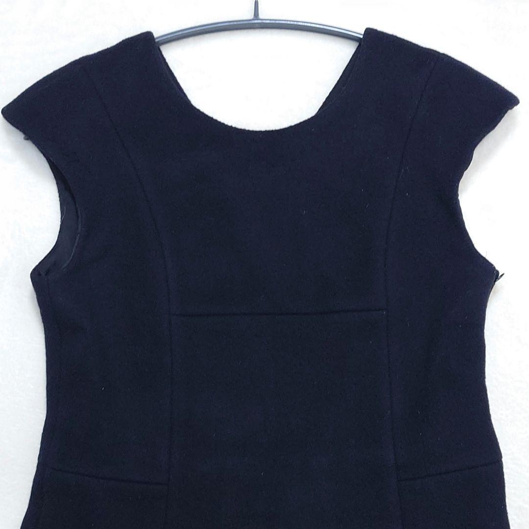 【美品】ミナペルホネン☆pianissimo☆シルク混☆ネイビー☆38(M)