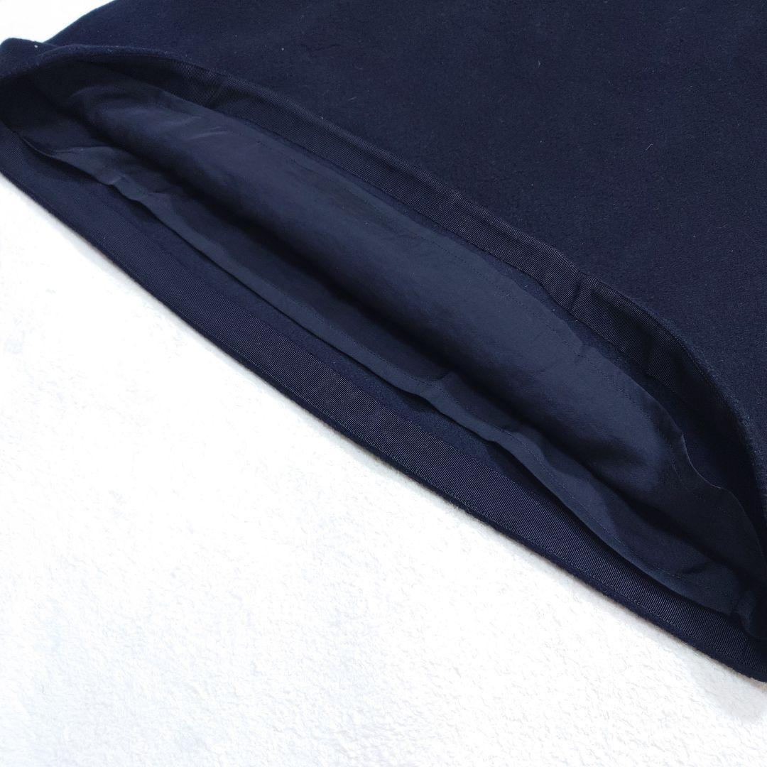 【美品】ミナペルホネン☆pianissimo☆シルク混☆ネイビー☆38(M)
