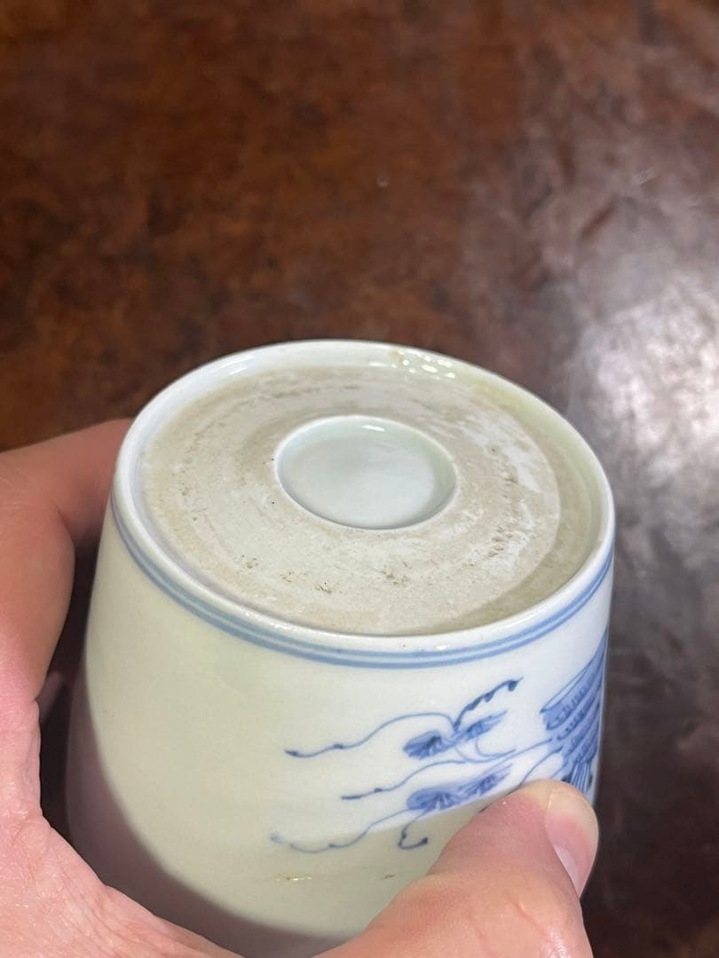 古伊万里　無傷完品　海底　貝　海藻　そば猪口　蕎麦猪口　そばちょこ　民藝　民芸