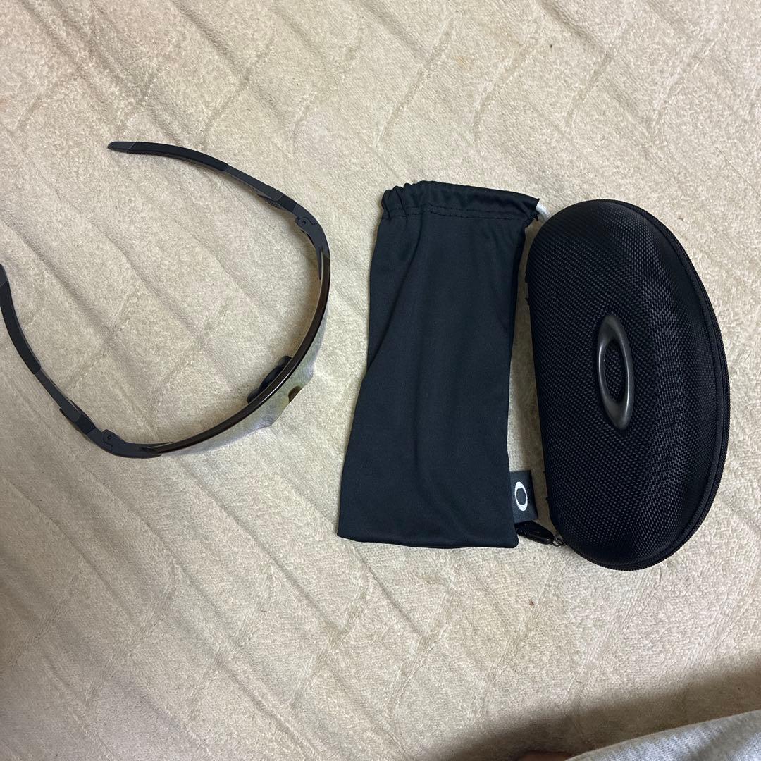 Oakley スポーツサングラス ブラックフレーム イエローレンズ