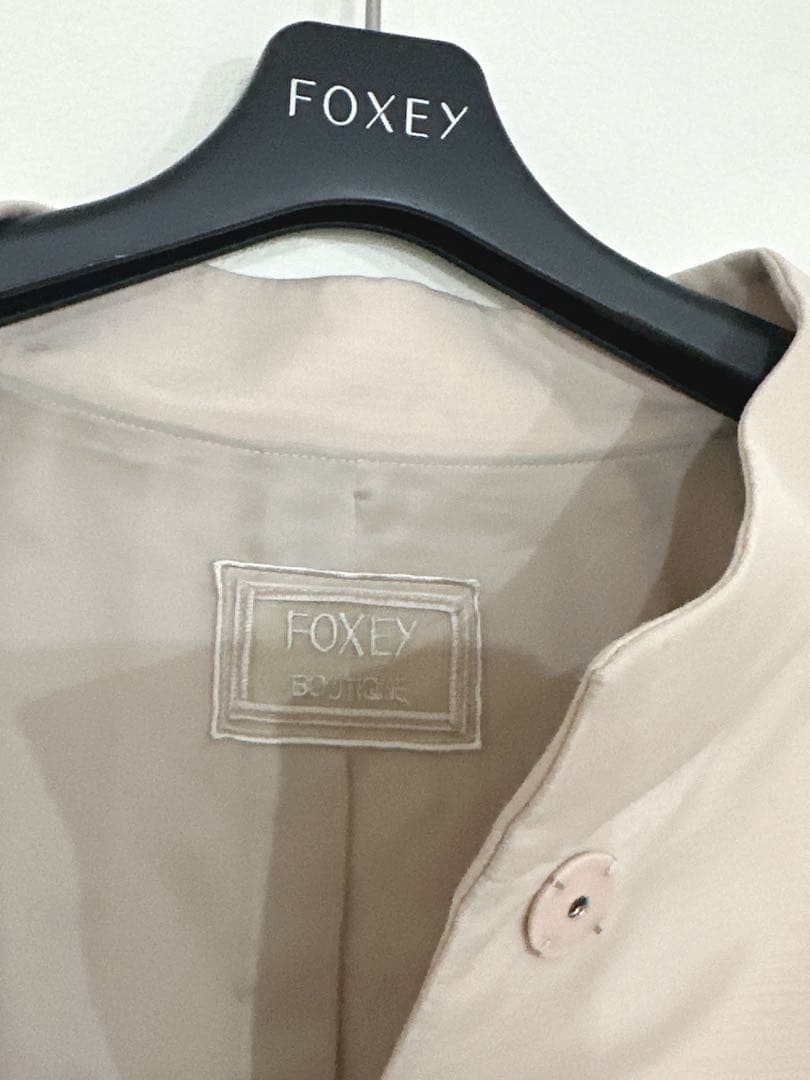 FOXEY シルクウール　スプリングコート　38 フォクシー　ピンク