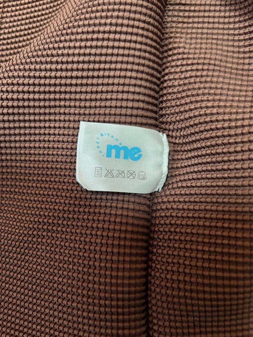 イッセイミヤケ me プリーツカーディガン 茶