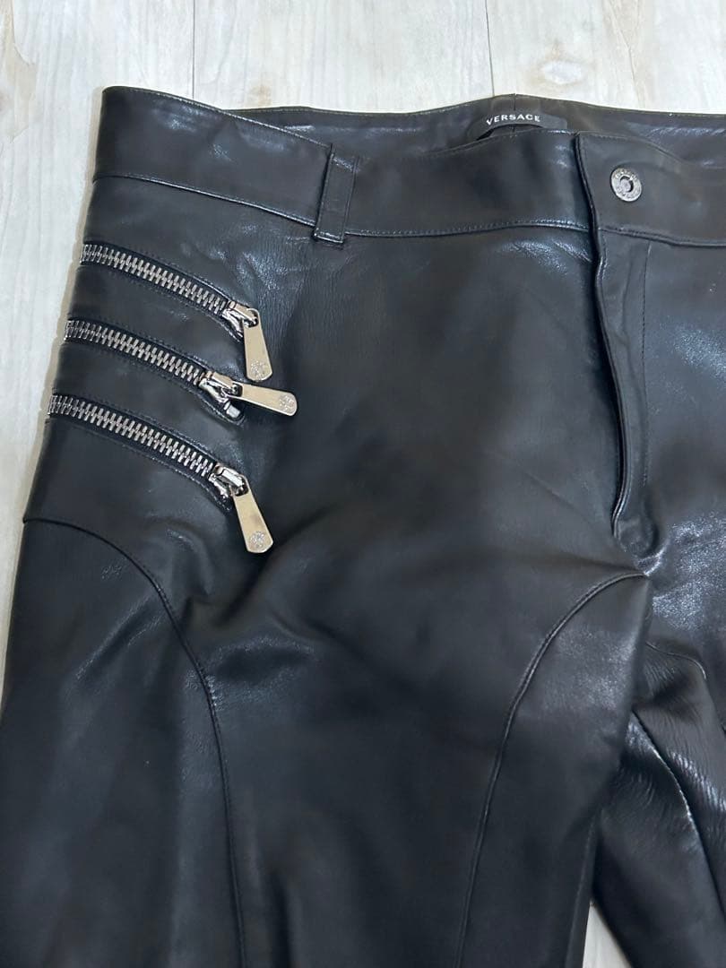 Gianni versace レザーパンツ
