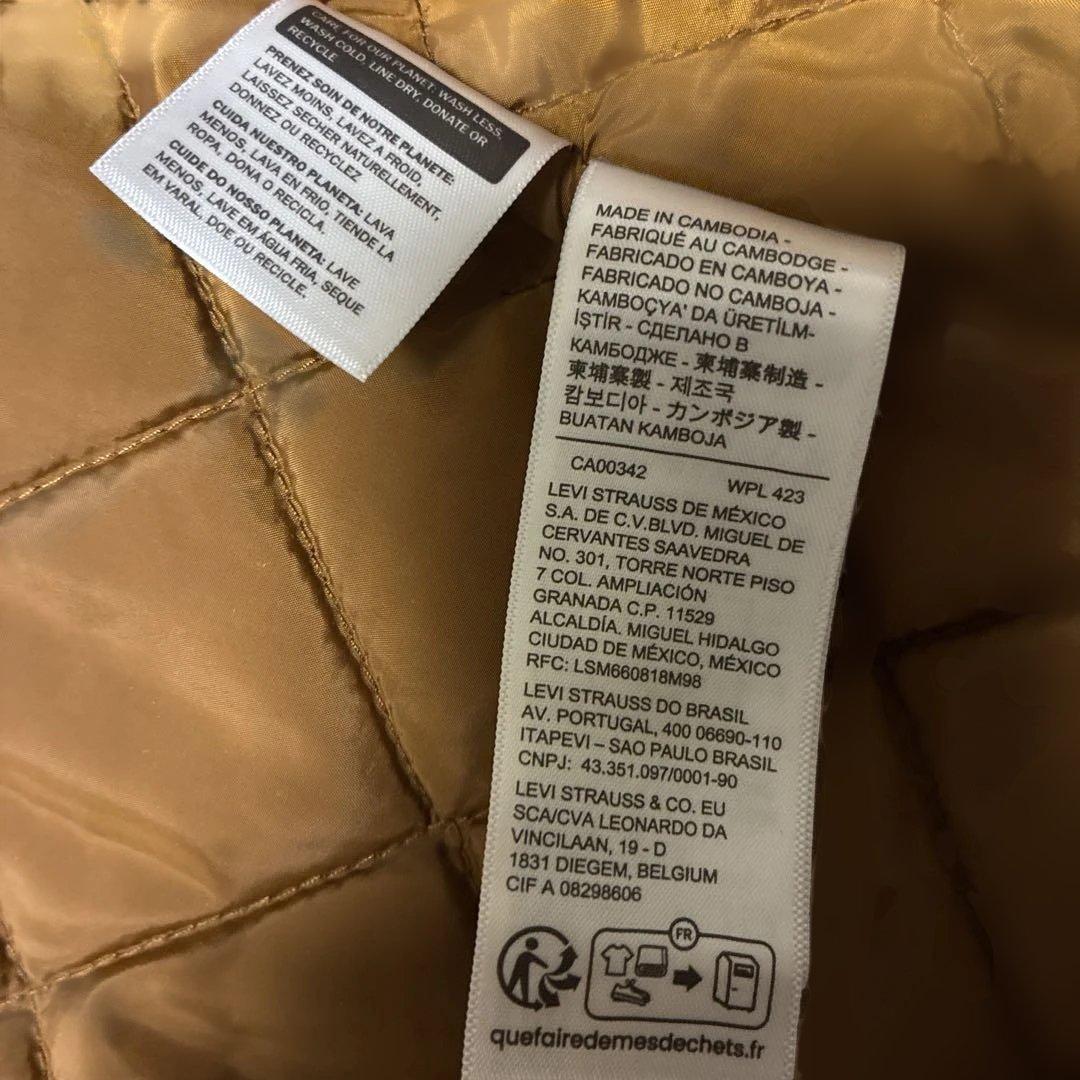 LEVI STRAUSS ベージュブラウン キルティングベスト S