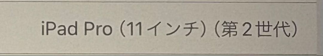 iPad Pro(11インチ) (第2世代) 128GB スペースグレイ