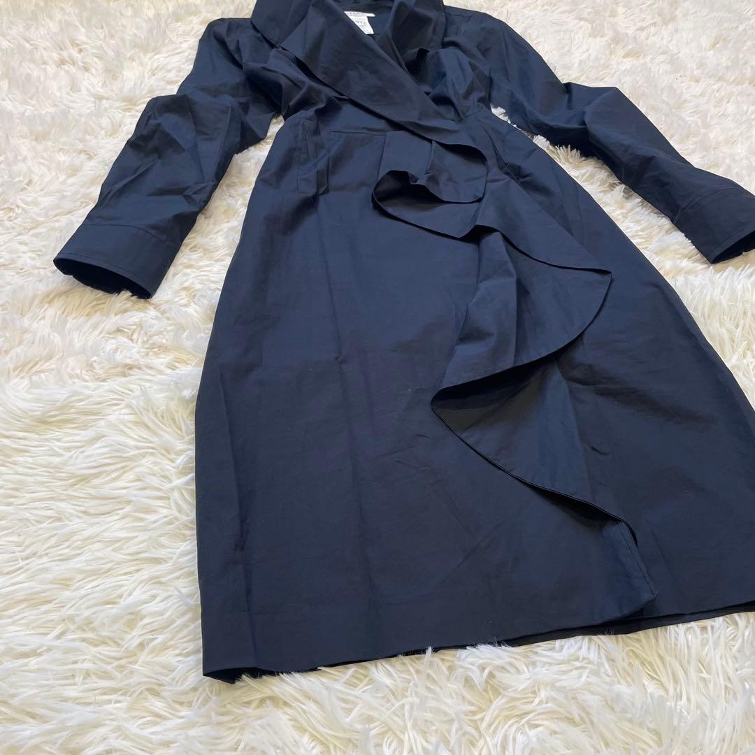 MaxMara マックスマーラ ワンピース 白タグ フリル ショールカラー 40