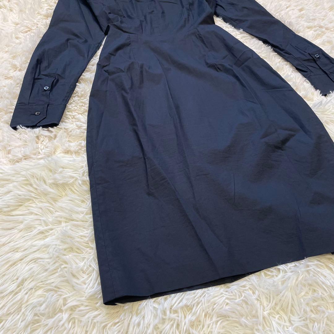 MaxMara マックスマーラ ワンピース 白タグ フリル ショールカラー 40