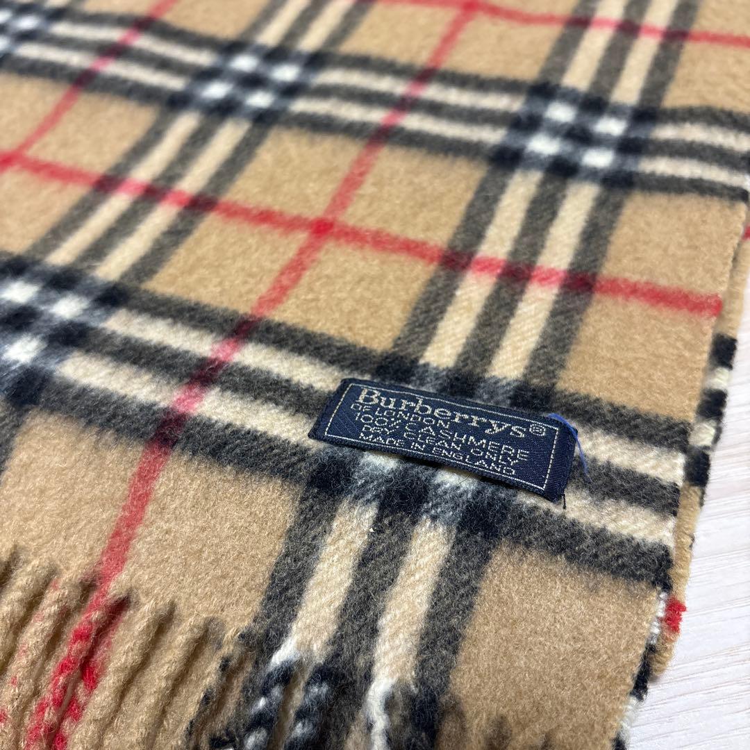 ▪️BURBERRY カシミヤ100% 定番　マフラー　ノバチェック　ベージュ