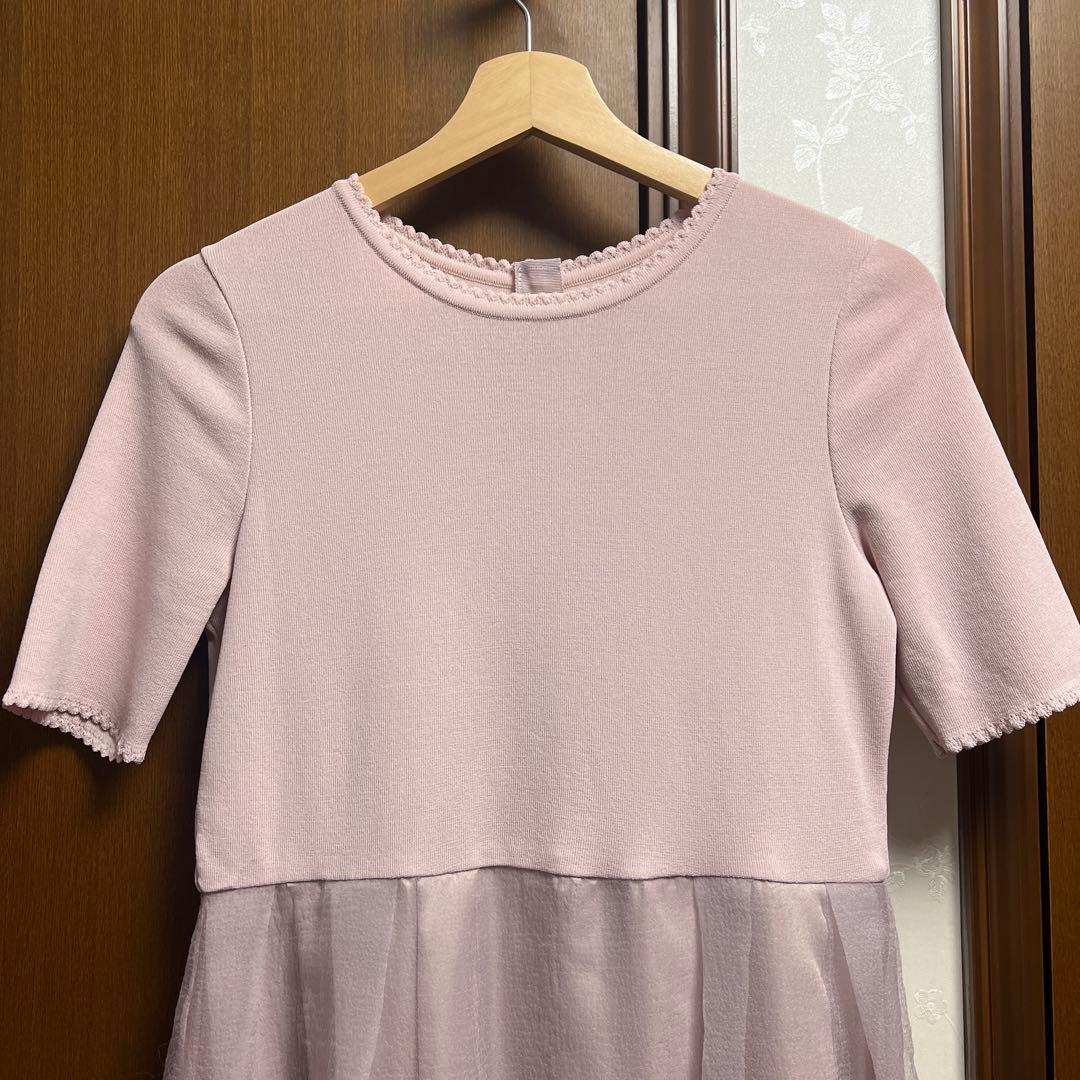 完売品　美品　ジョリーミニョン ふくれオーガンジー　ワンピース　ピンク　38