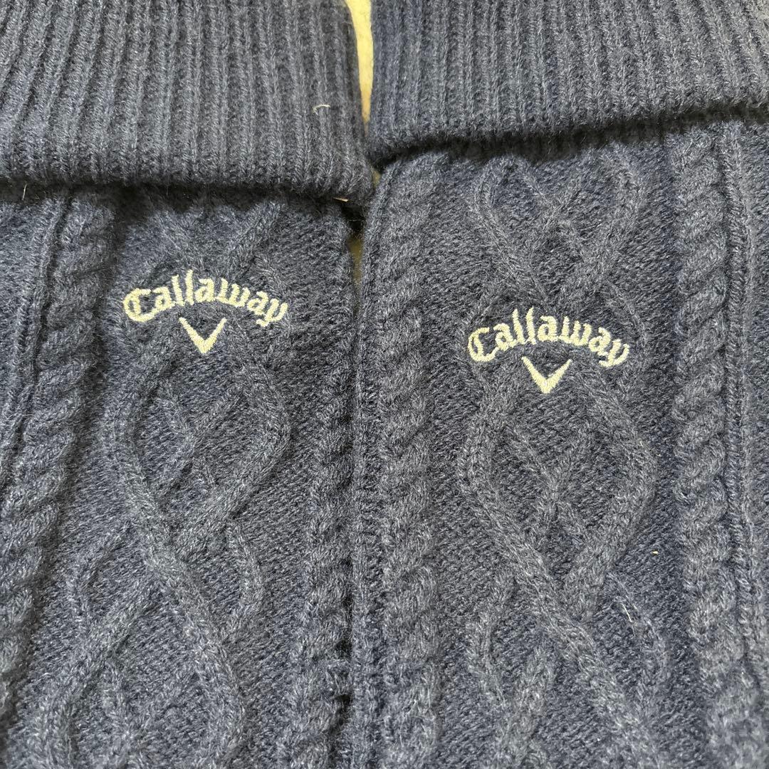 Callaway ネイビー レッグウォーマー ネックウォーマー　キャップ