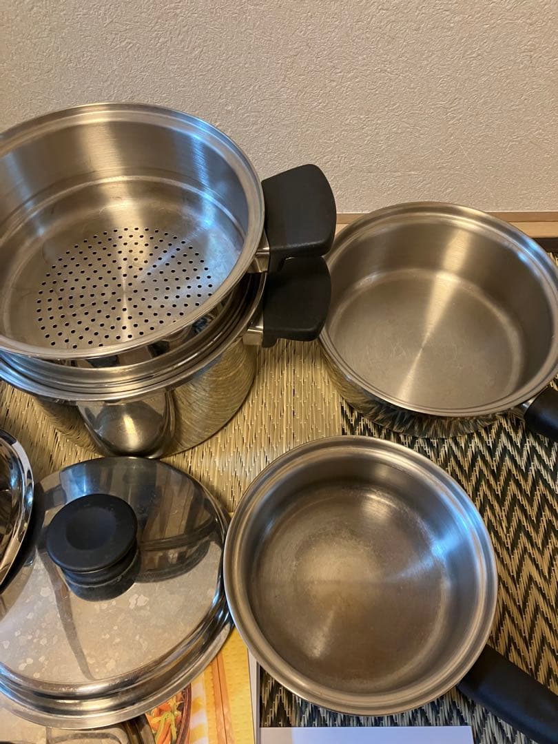 アムウェイ鍋セット　4Lシチューパン　中ソースパン　小ソースパン　レシピ大量