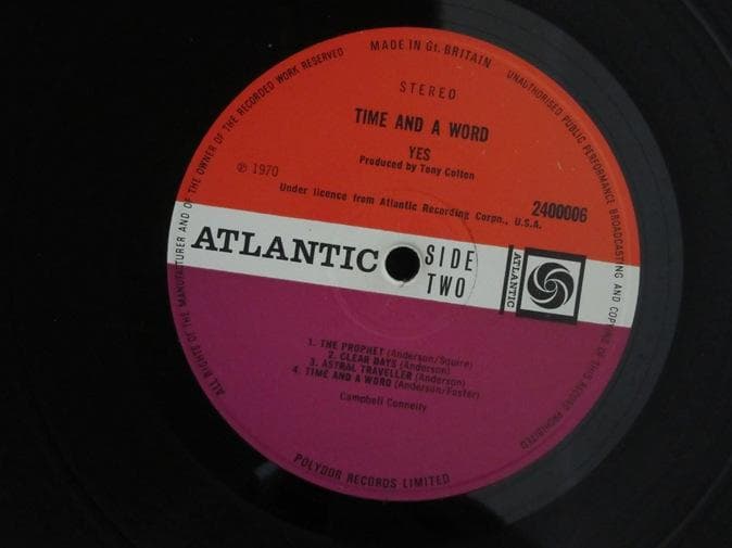 YES★Time And A Word UK Atlantic Red/Maro