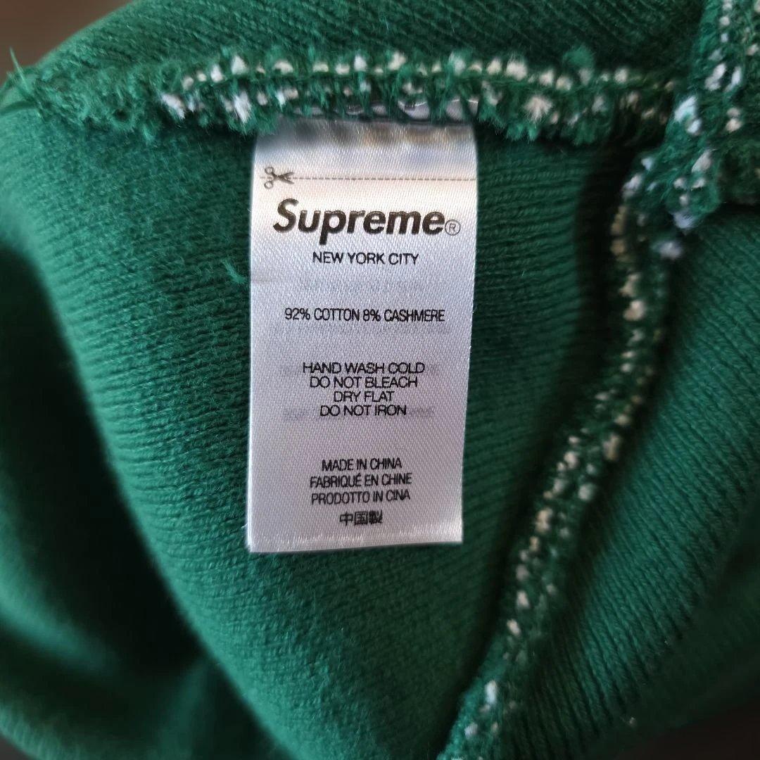 Supreme グリーン ニット帽 ビッグロゴ