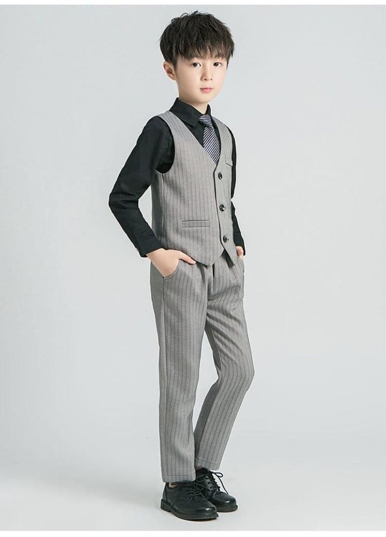 【新品】男の子　紳士風スーツ5点セット　160cm　卒業式 c