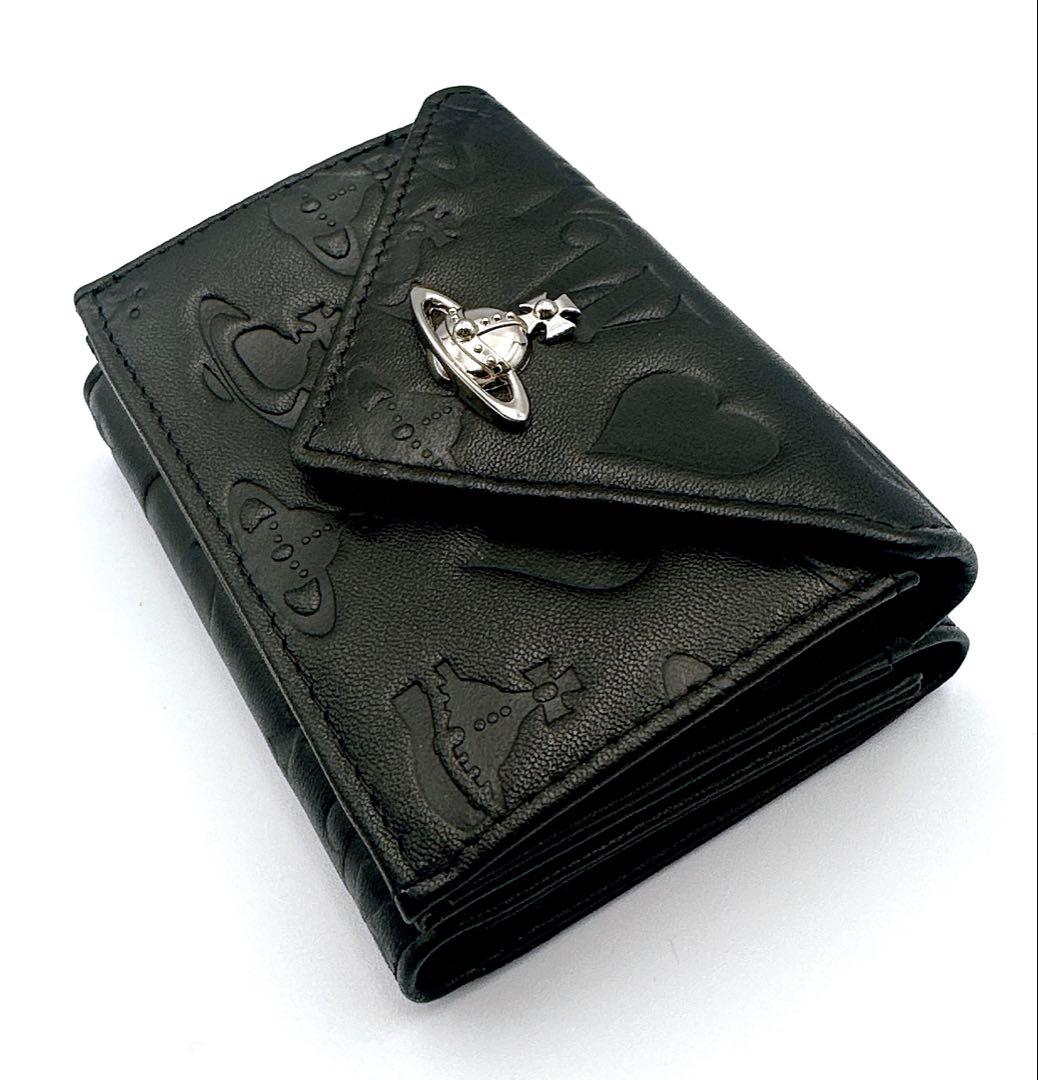【新品✦最高】Vivienne Westwood ミニ財布 型押し 黒 大人気