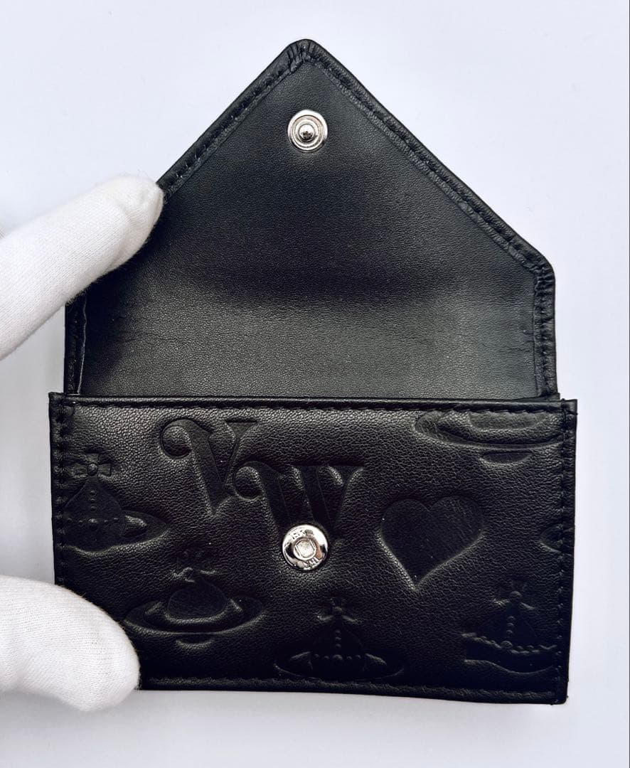 【新品✦最高】Vivienne Westwood ミニ財布 型押し 黒 大人気