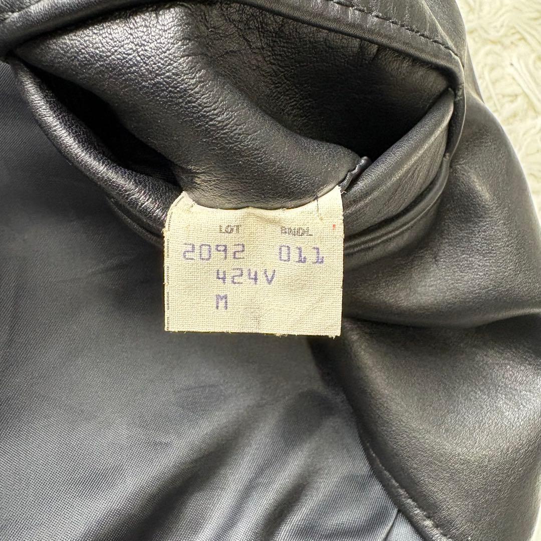 極美品　90s schott ショット USA製 本革 レザー ベスト　M 黒