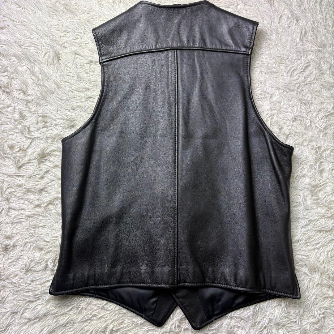 極美品　90s schott ショット USA製 本革 レザー ベスト　M 黒