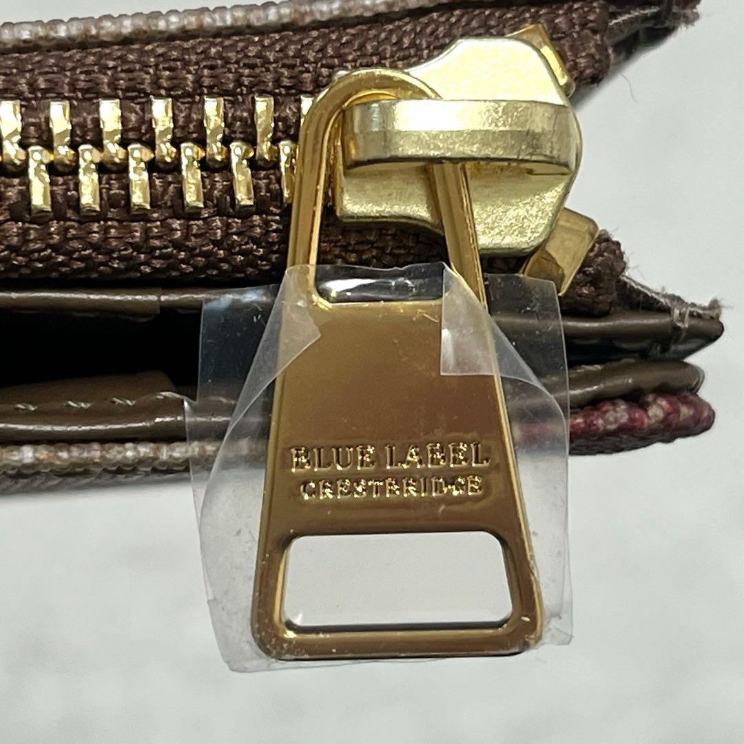 新品未使用 ブルーレーベルクレストブリッジ 二つ折り財布 コンパクト 箱付き