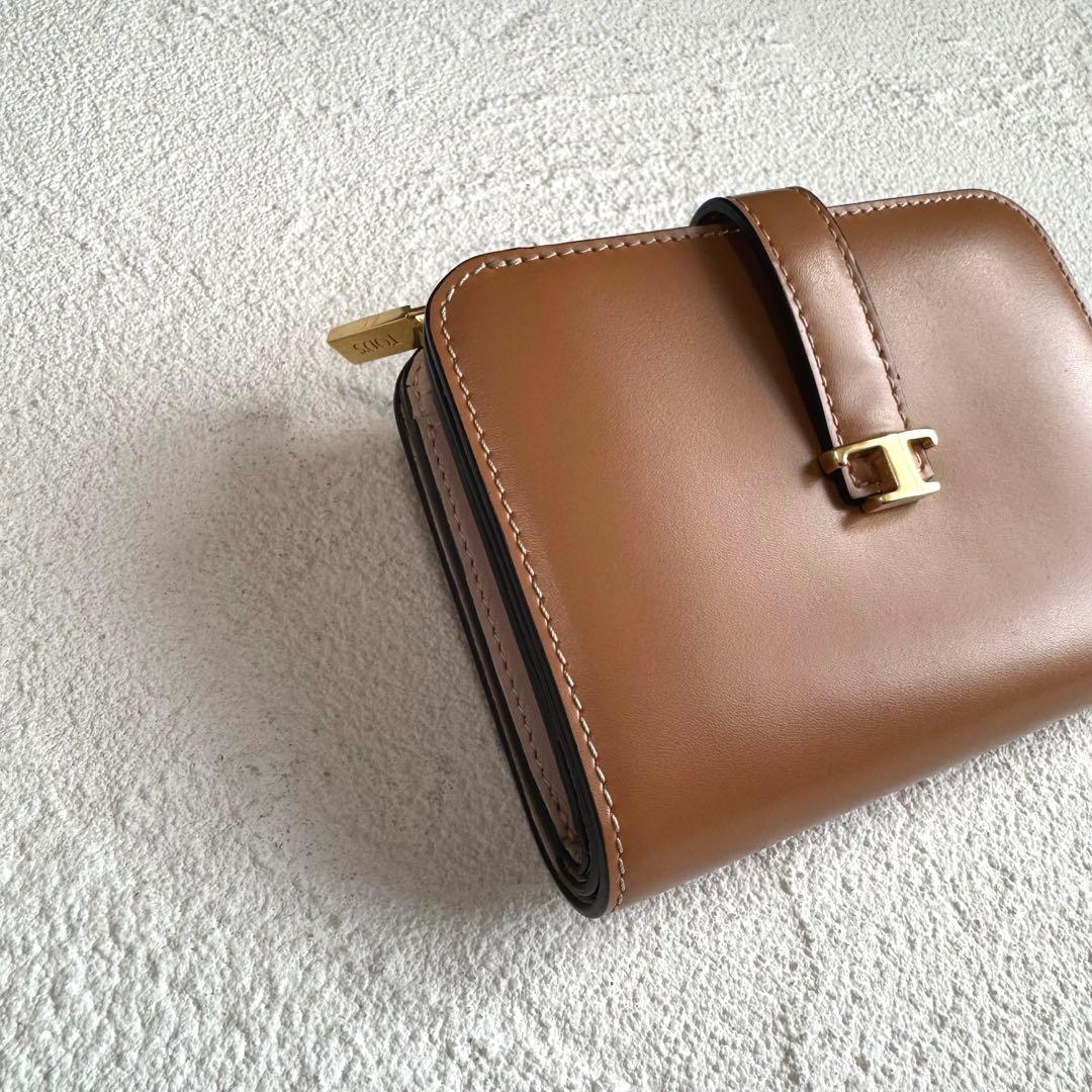 TOD'S トッズ T タイムレス コンパクト ウォレット 二つ折り財布