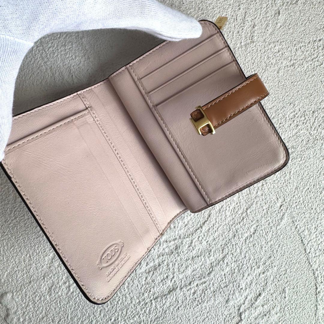 TOD'S トッズ T タイムレス コンパクト ウォレット 二つ折り財布