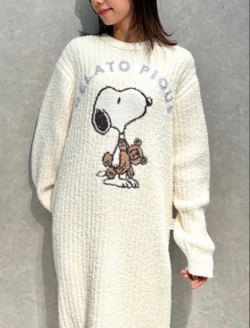 ジェラートピケ SNOOPYジャガードワンピース スヌーピー ジェラピケ