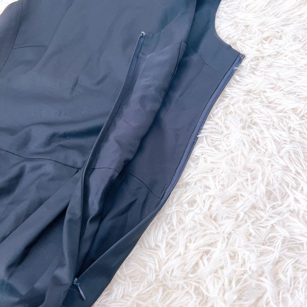 カンちゃん！theory luxe ネイビー光沢 ジャンパースカート 42