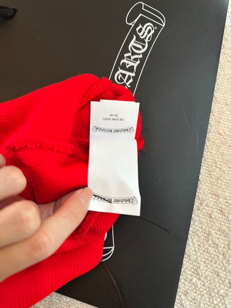 新品　CHROME HEARTS ニット帽 レッド