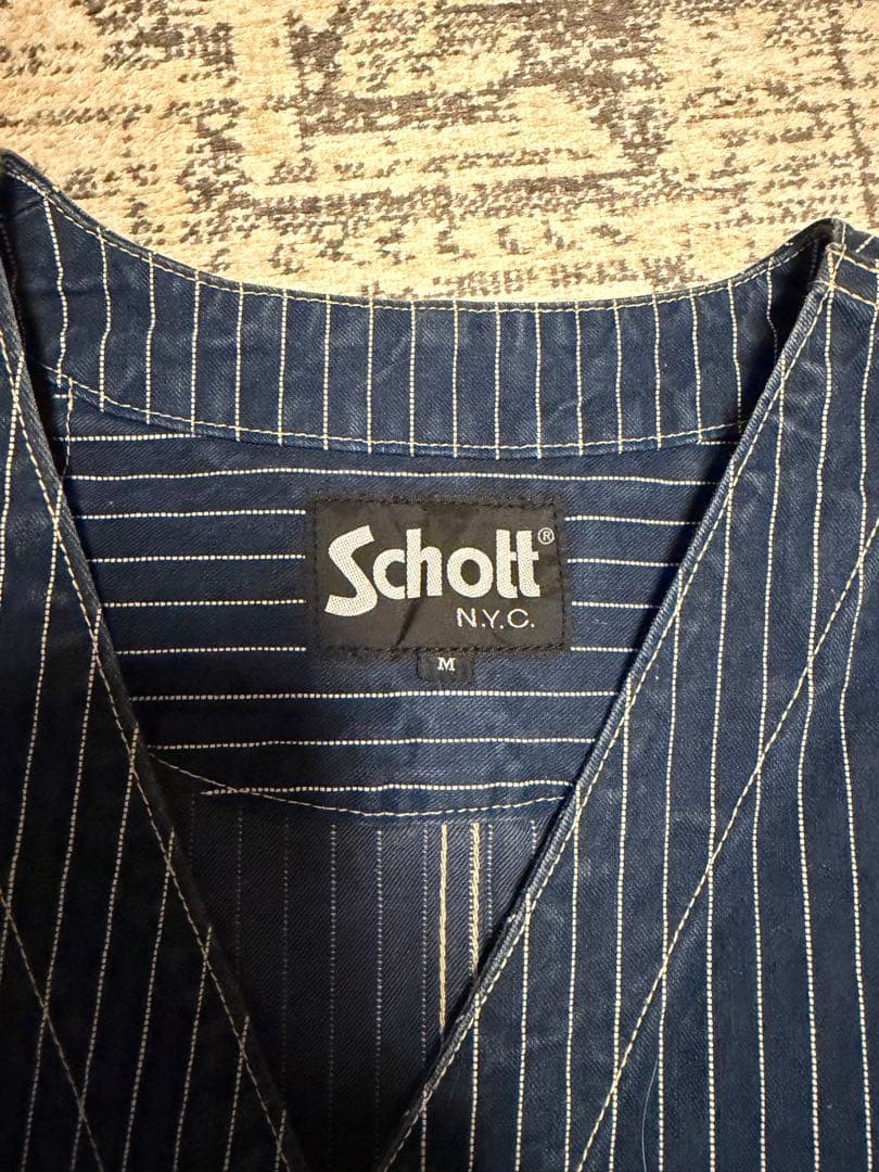 Schottショット インディゴ デニムベスト