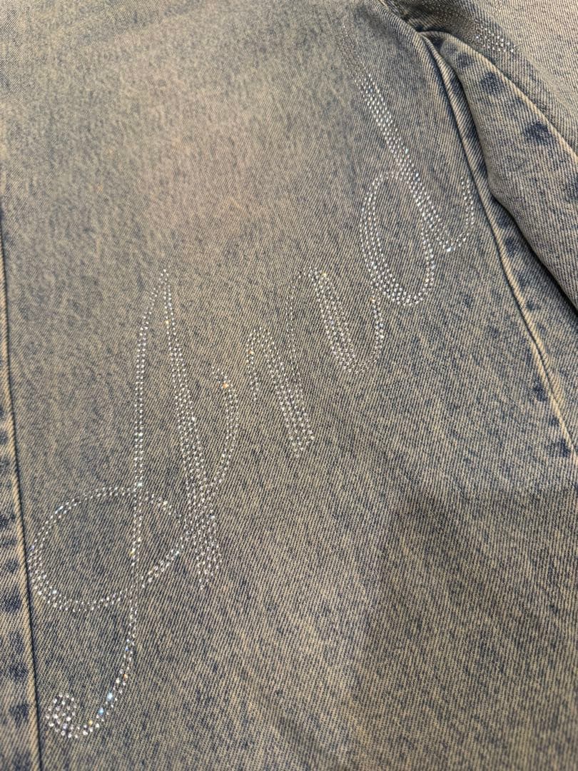 パンツ andwang Kirakira bijou denim