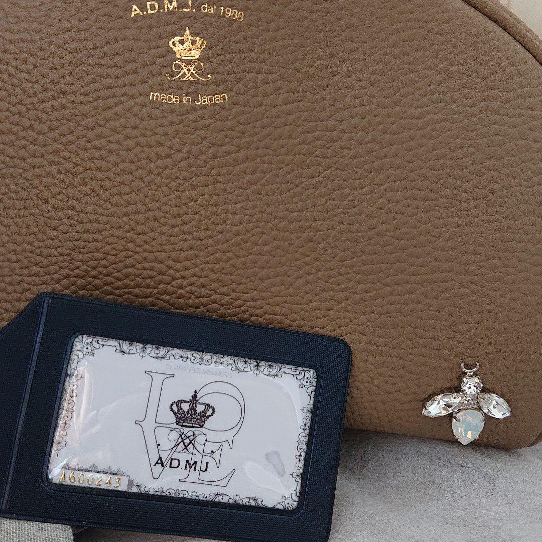 ❦ ADMJ ✵ THE BEE 牛革シュリンク型押 クロスボディバッグ ❦