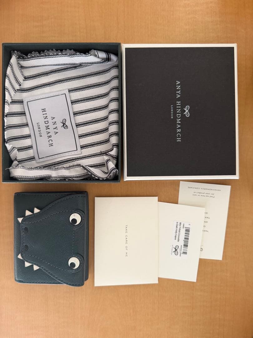 美品　ANYA HINDMARCH 恐竜デザイン 三つ折り財布