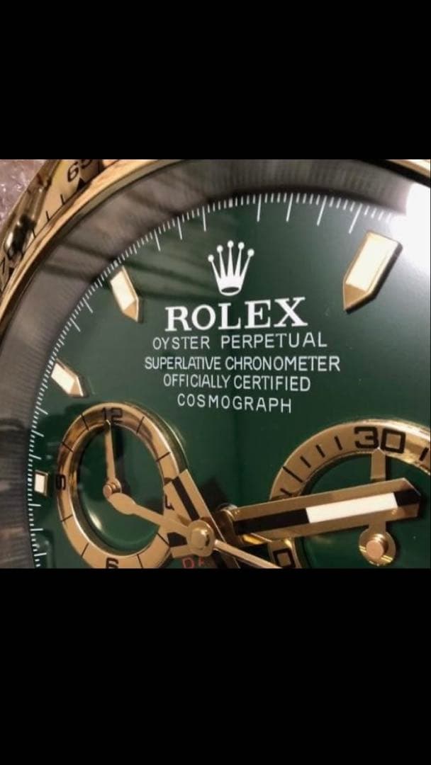 【新品】ロレックス デイトナタイプ グリーン・ゴールド