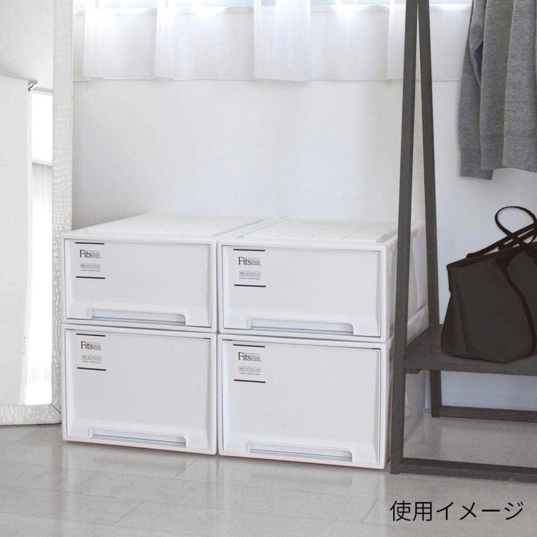 Fits フィッツ 衣装ケース モノMONO ホワイト L-53 ×3個セット