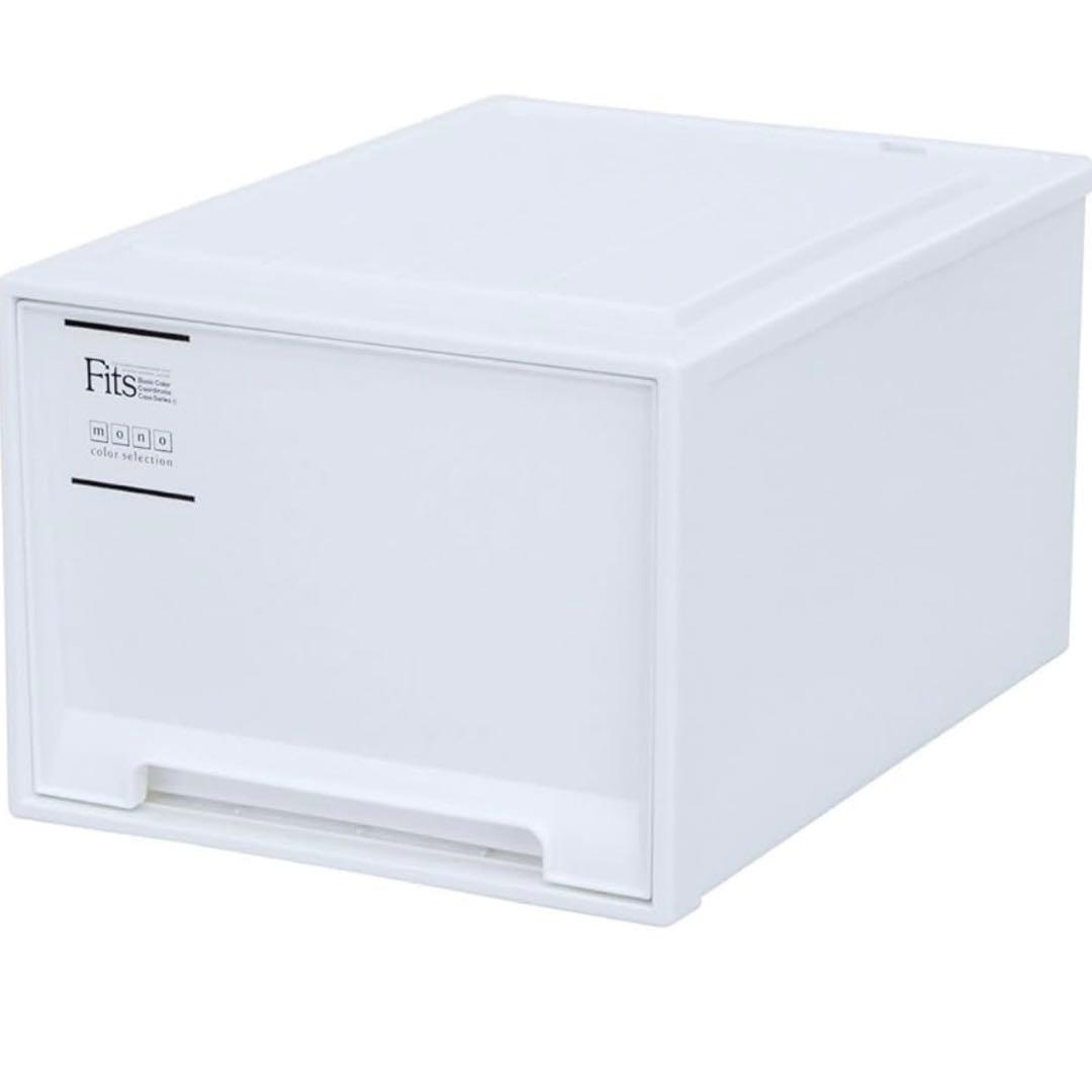 Fits フィッツ 衣装ケース モノMONO ホワイト L-53 ×3個セット