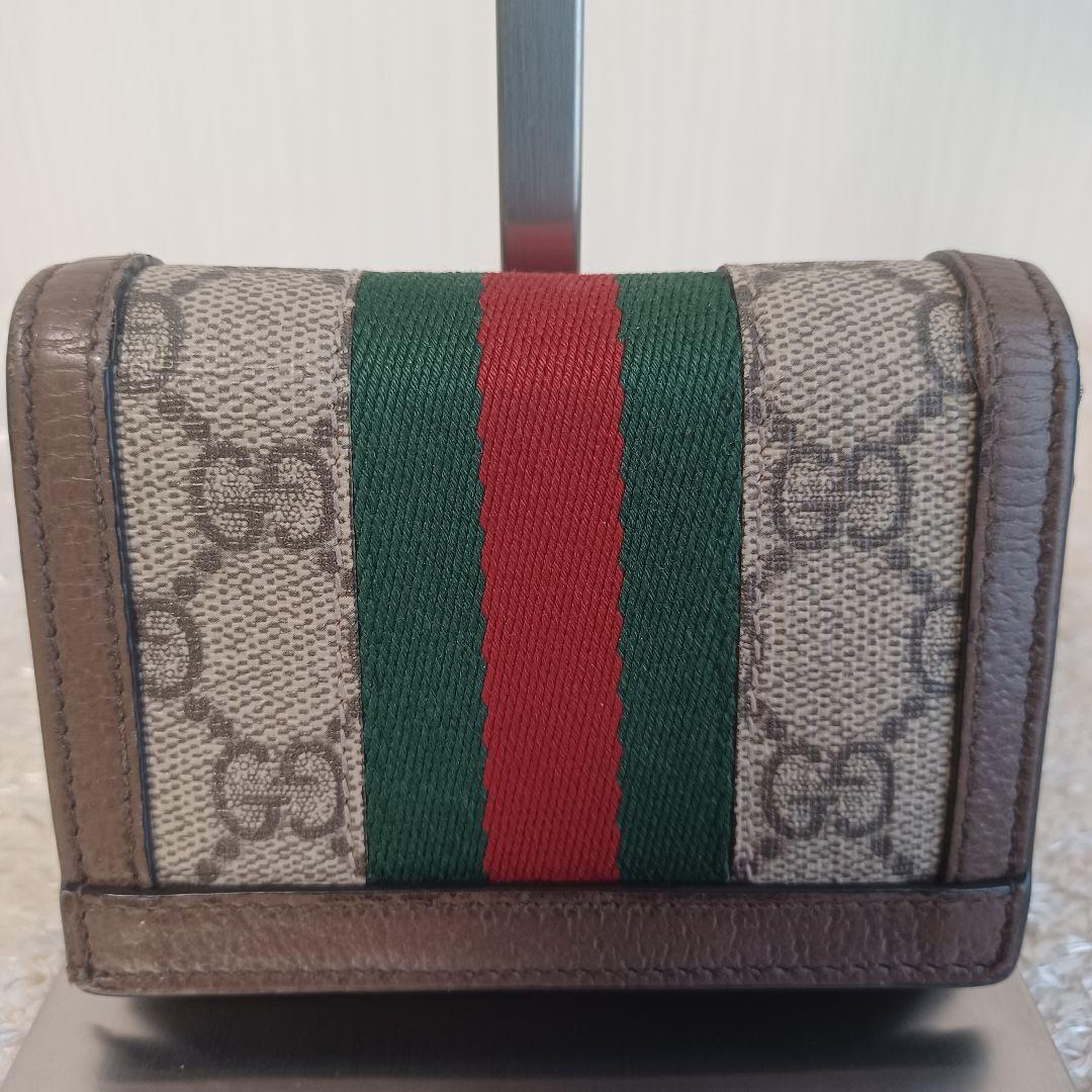✨極美品✨グッチ　三つ折り財布　オフィディア　シェリーライン　マーモント GG柄