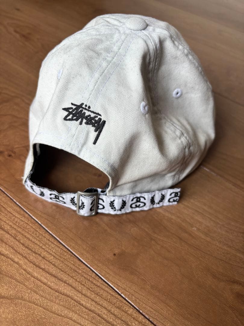 fredperry×Stussy ホワイト　6パネルキャップ