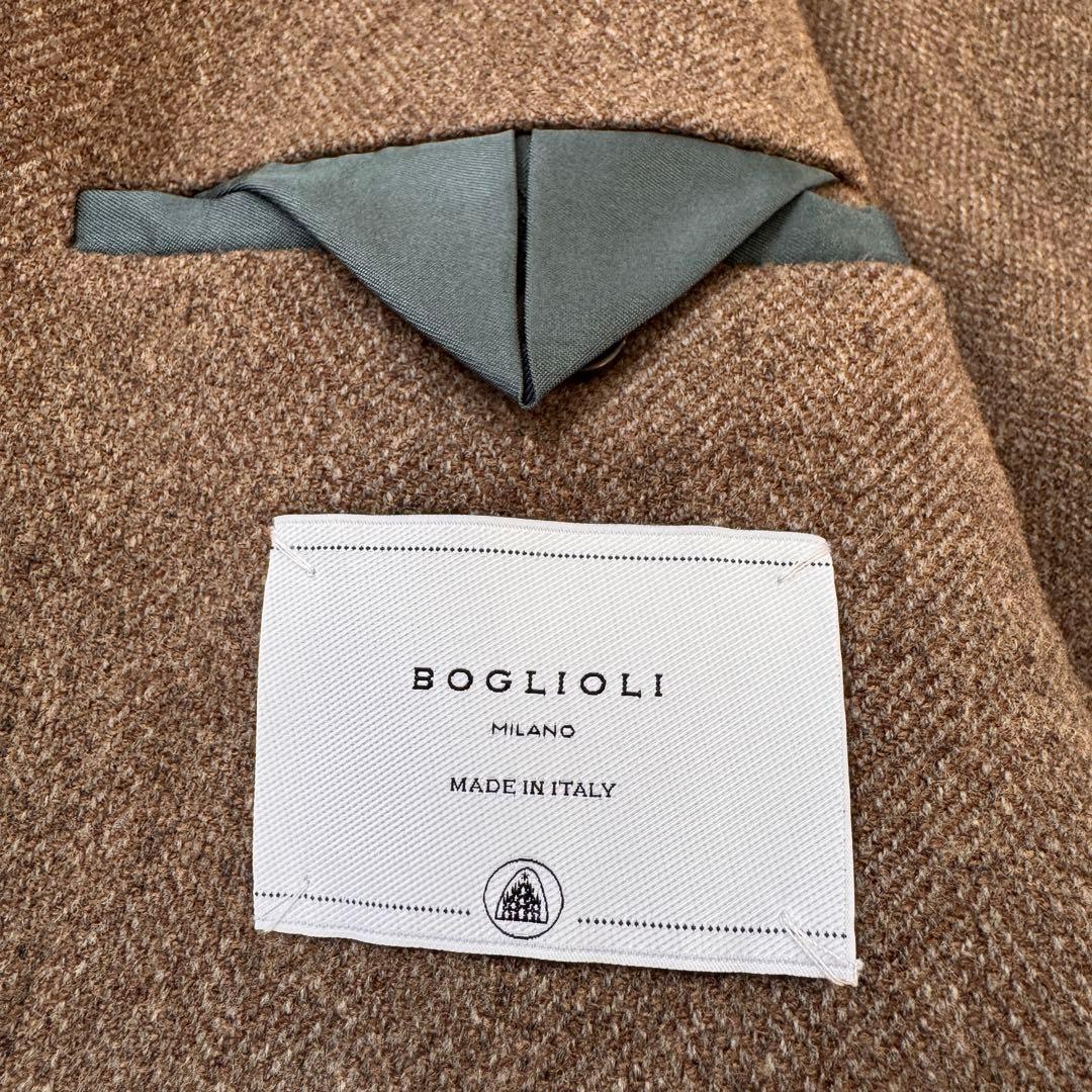 【超美品】 ボリオリ カシミヤ混 ヘリンボーン ジャケット BOGLIOLI