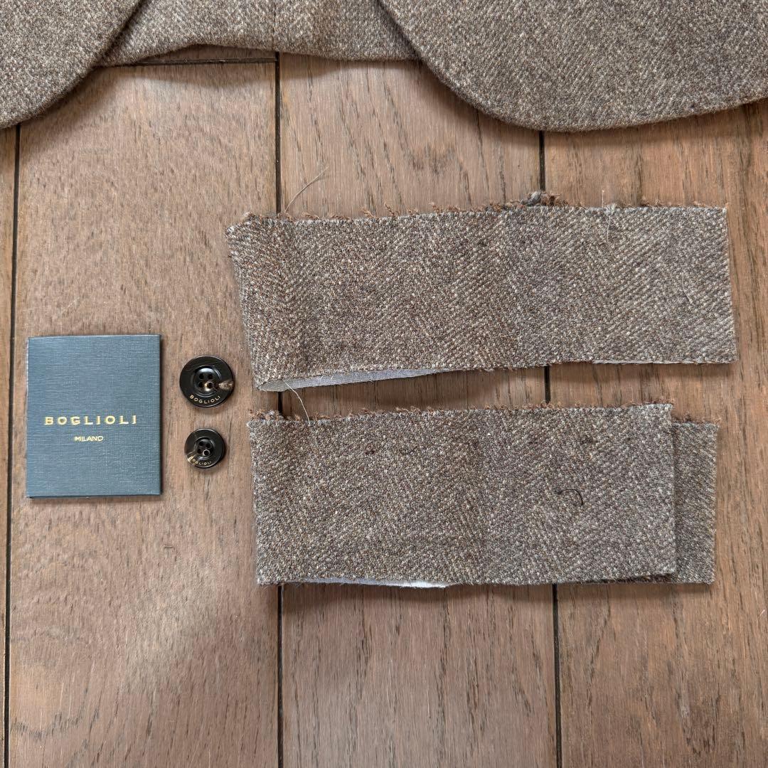 【超美品】 ボリオリ カシミヤ混 ヘリンボーン ジャケット BOGLIOLI