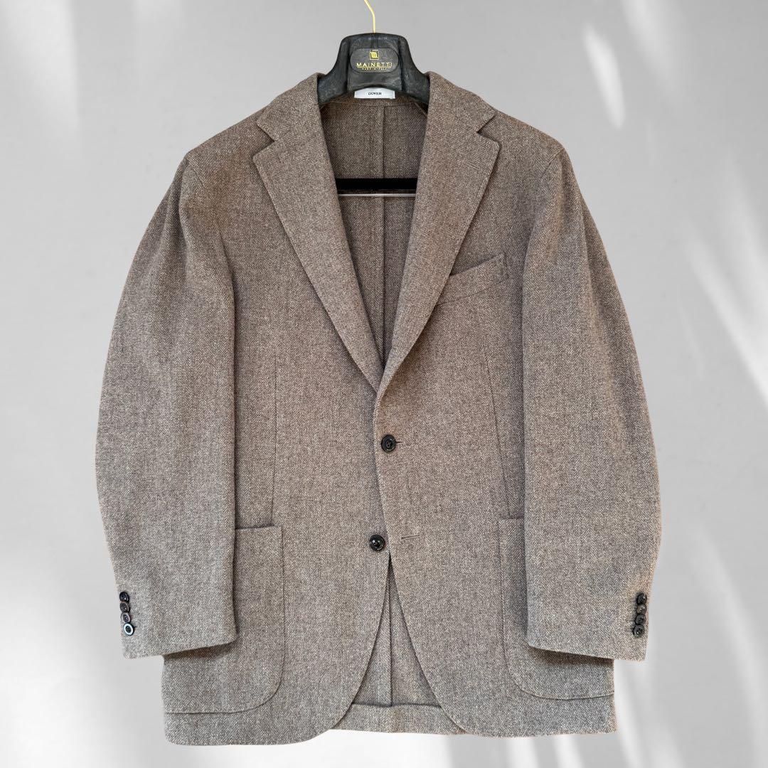 【超美品】 ボリオリ カシミヤ混 ヘリンボーン ジャケット BOGLIOLI